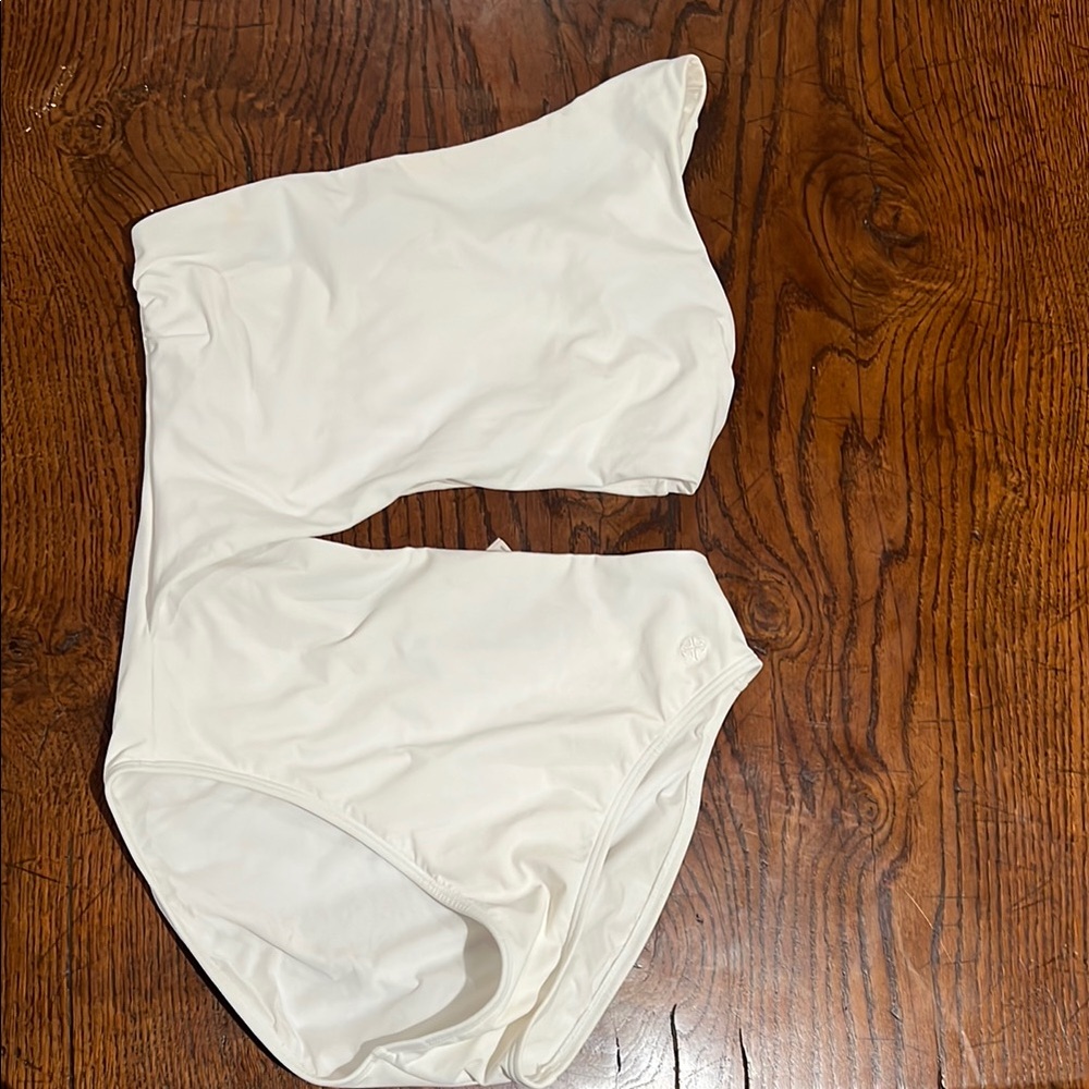 Tory Burch White One-Shoulder Swimsuit